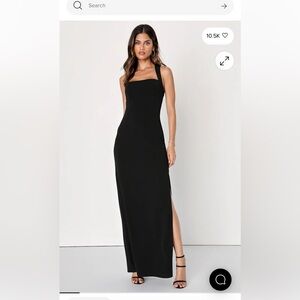 NWT Lulus Glamorous Dedication Black Sleeveless Column Maxi Dress